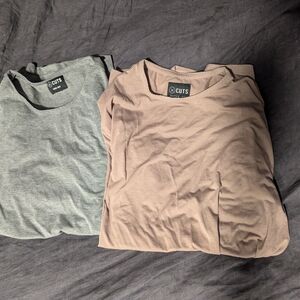 Men's T-Shirts - Gray and Tan